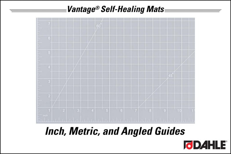Dahle Vantage 10681 See-Through Premium Self-Healing Cutting Mat, 12"x18", 1/2" Grid, 5 Layers for Max Healing, Perfect for Crafts & Sewing, Clear - Image 3